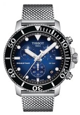 Orologio Uomo Tissot Seastar 1000 Chrono Quadrante Blu Cinturino Maglia T120.417.11.041.02
