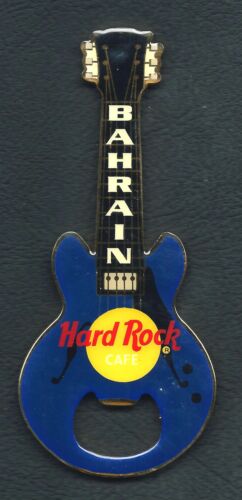 Hard Rock Cafe BAHRAIN Blue Bottle Opener Guitar Magnet. RARE (B.O.*) - Picture 1 of 1