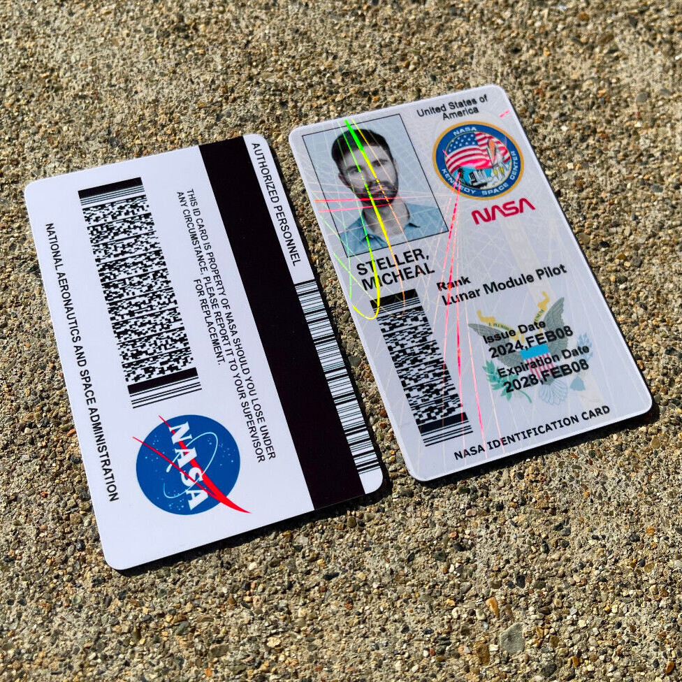 Tarjeta De Identificación De La Nasa De 1960