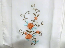 HQ SCARF FOR WOMEN 'S 100% CDC SILK(WHITE/ MULTI ) HAND MADE SPECIAL DESIGN 7906