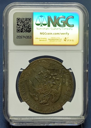 1885 Mexico 8 Reales Mo MH NGC UNC Details - Picture 2 of 4