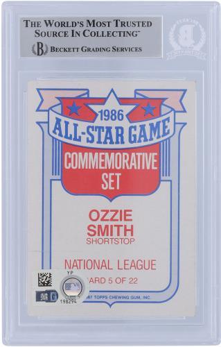 Ozzie Smith Cardinals Signed 1987 Topps All Star #5 BAS Fanatics Card - Picture 2 of 3