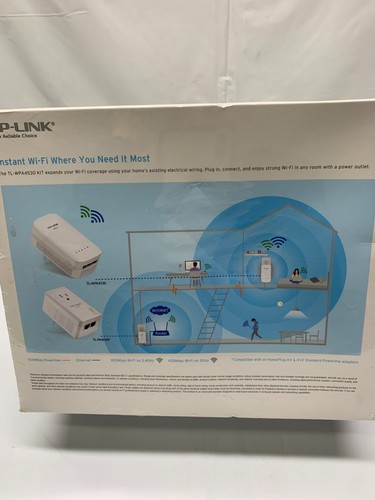 TP-LINK AV500 Powerline Edition AC750 Wi-Fi Starter Extender TL-WPA4530 KIT*New - Picture 6 of 9