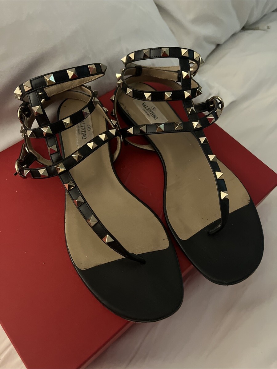 Flat Gladiator Valentino Gladiator Sandals Black VALENTINO