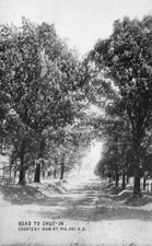 Postcard Road to Shut-In, Ironton, Missouri - Iron Mt & Mo Pac Railroad