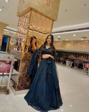 New Launching Premium Net Black Color Lehenga Choli With Dupatta For Reception