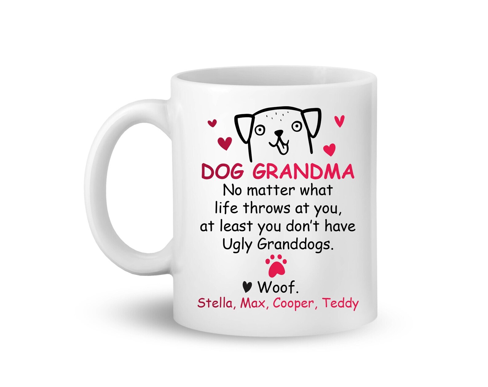 Personalized Dog Grandma Gift Mug - Perfect Dog Lover Coffee Cup