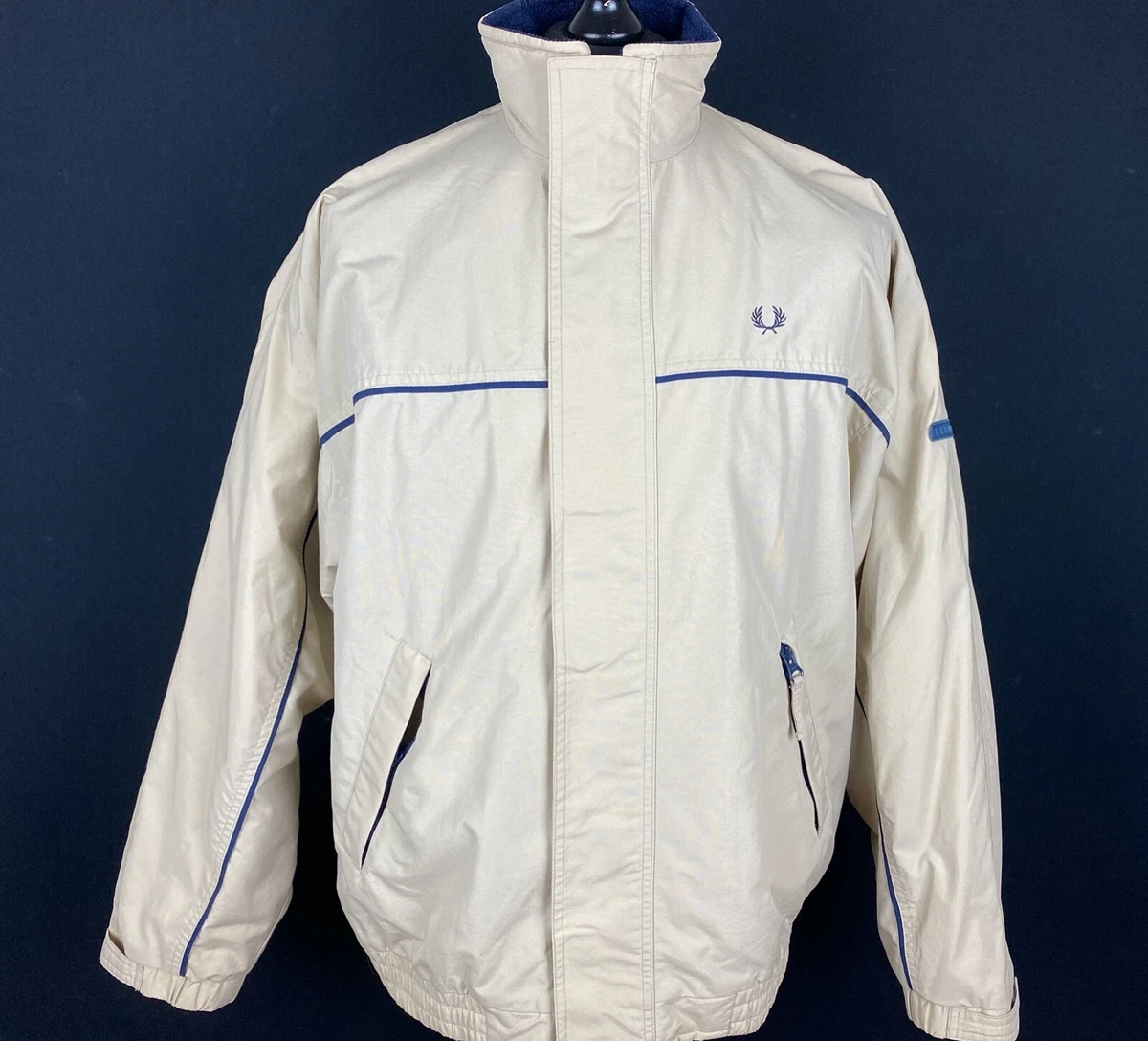 Fred Perry Fleece Lined Casual Waterproof Jacket Men s Size M Insulated