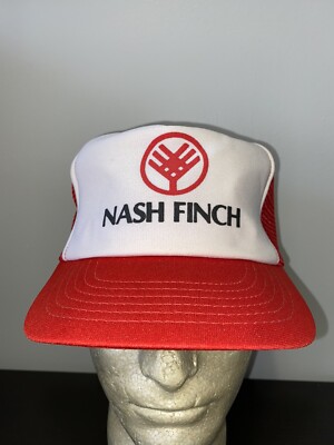 Vintage Nash Finch Mesh Snapback Trucker Hat Baseball Cap Lid Retro