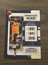 2021-22 Contenders FOTL Opening Night Ticket Donovan Mitchell #41 Utah Jazz /25