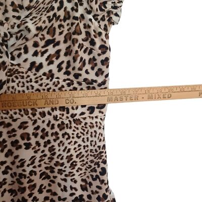 COTTON CANDY LA Brown Black Leopard Animal Print Twist Mini A-Line Dress  Medium | eBay