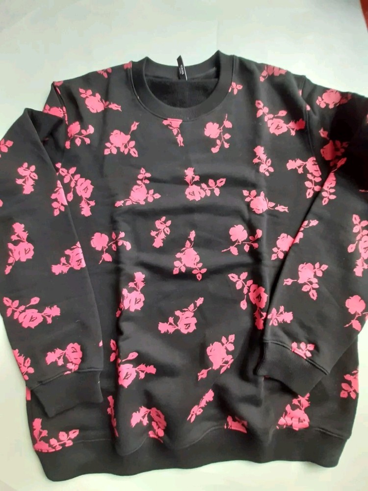 VERSACE    Xl  Luxury Sweatshirt Pink Black Immaculate Condition
