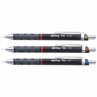 ROTRING Druckbleistift Set TIKKY 0,35 0,5 0,7mm schwarz