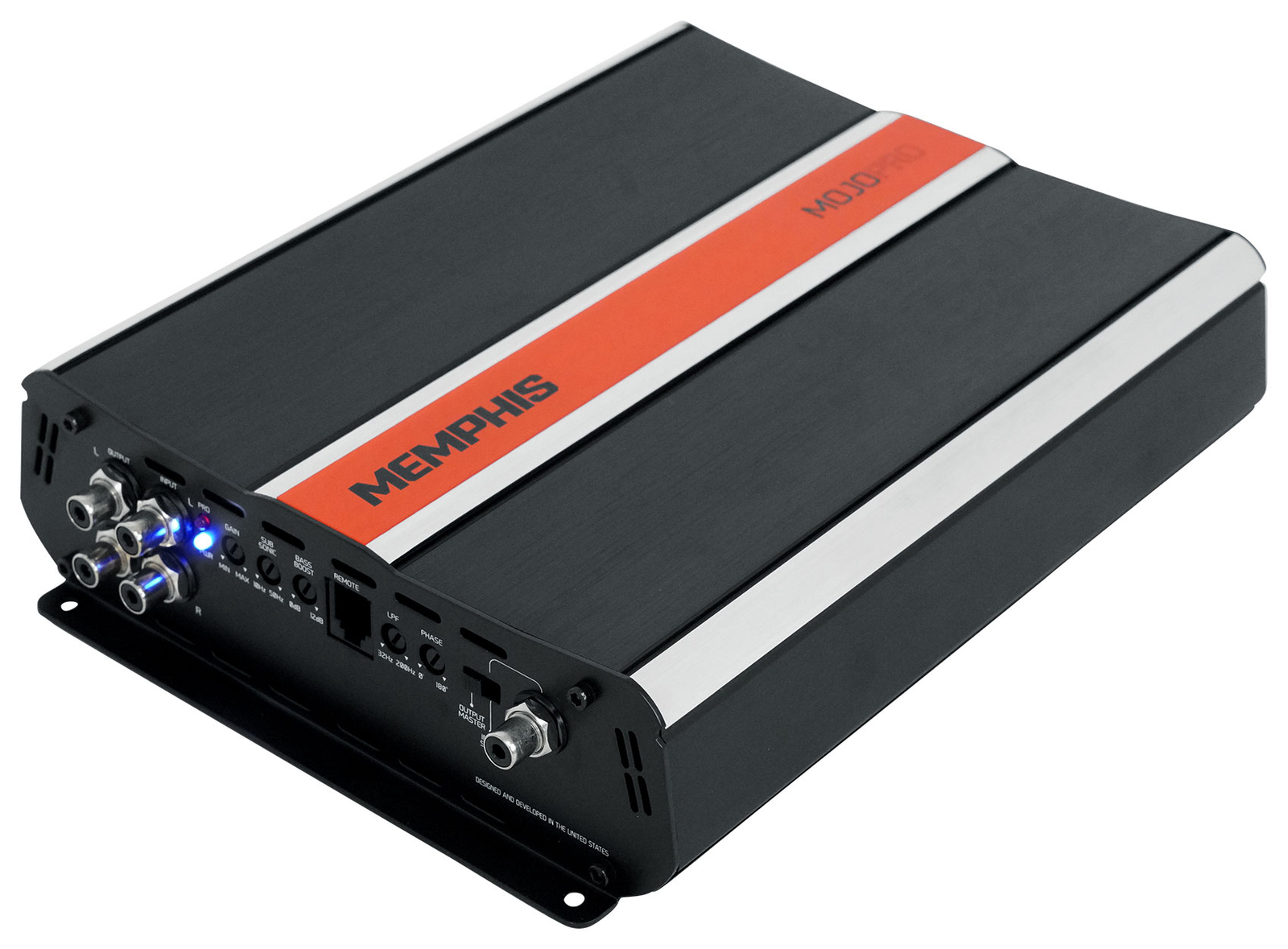 Автомобильный монофонический усилитель Memphis Audio MJP10001 мощностью 1000 Вт RMS при 1 Ом Mojo Pro Amp Пульт дистанционного управления