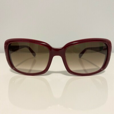 NEW Valentino V619S 606 55-17-135 Burgundy / Brown Gradient Lenses Authentic