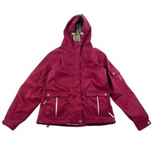 Ride Snowboards Cell Five Red Nylon Waterproof Teflon Hooded Jacket Womens L