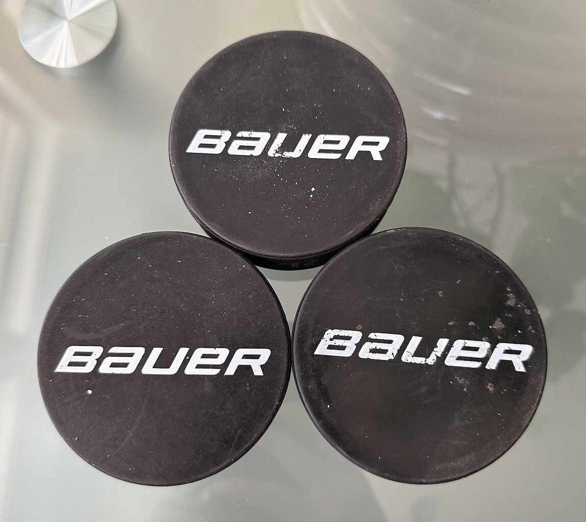 Set of 3 Bauer Hockey Pucks Official Viceroy eBay