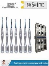 Dental Luxating Elevators PDL Periotome Set of 7 With Sterilization Cassette