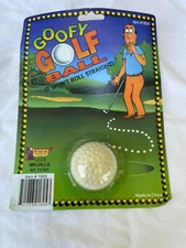 Vintage Goofy Golf Ball novelty rolls crooked gag party gift joke prank NEW