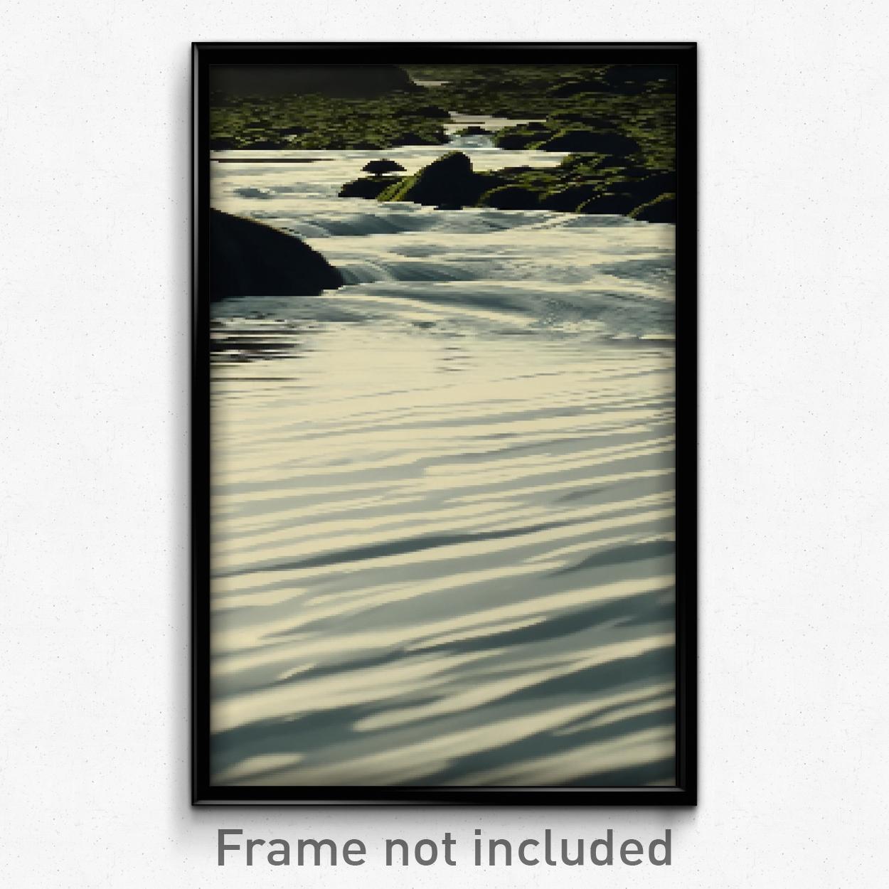 Trippy 8-Bit Pixel Art Poster - Bleak Runoff Video Game Print