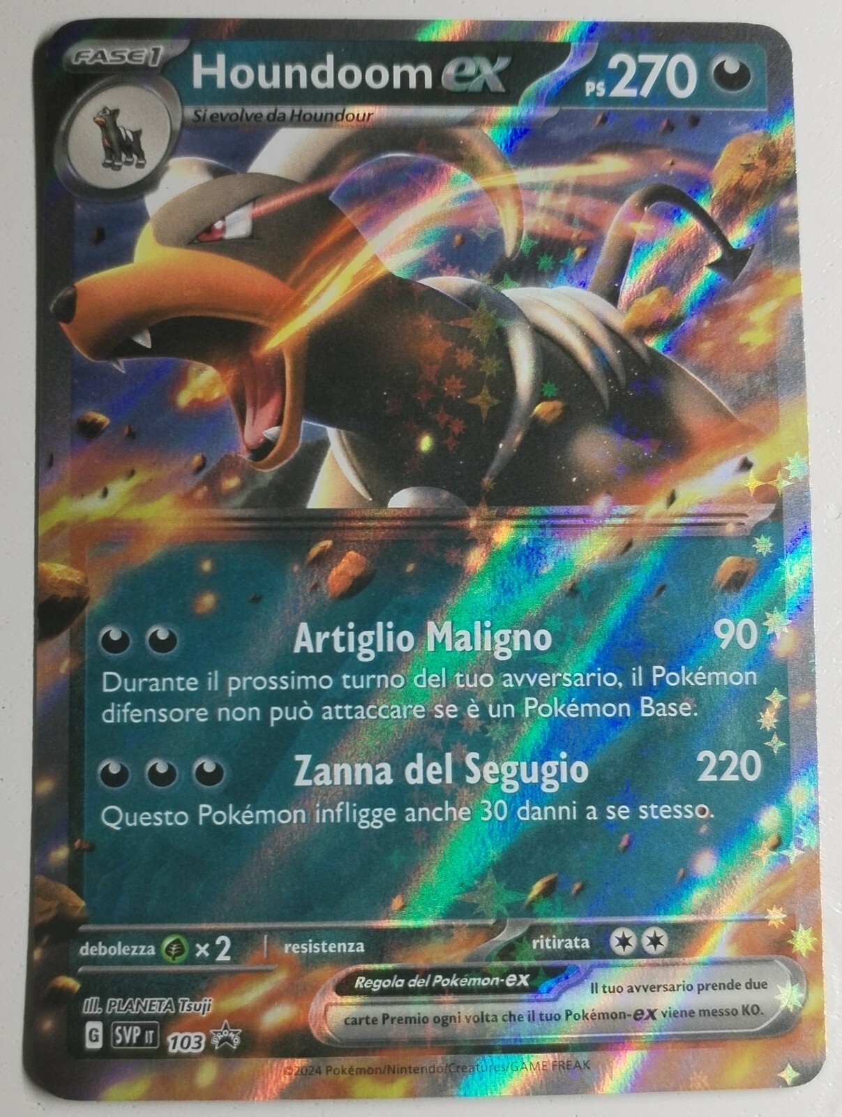 Raw Italian Houndoom ex #103 Promo Near Mint