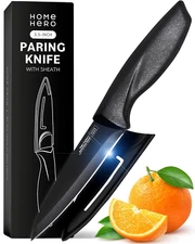 Home Hero 2 Pcs Paring Knife with Sheath - High Carbon Stainless Steel Chopping 