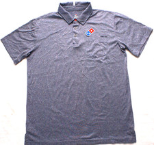 Domino's Pizza Employee Polo Shirt, Blue/Reflective, Men's Medium