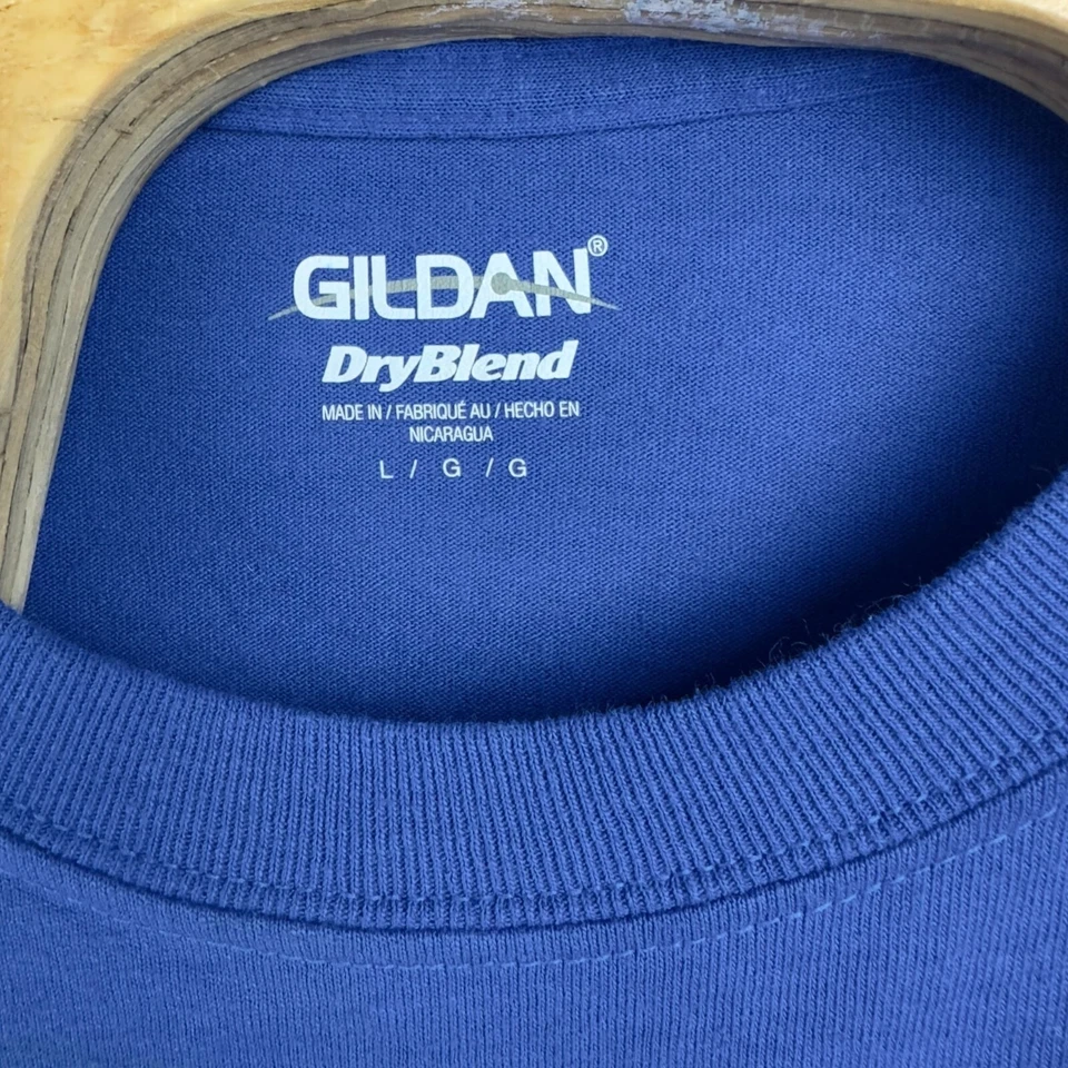 Gildan Karate Dragon T-Shirt Youth L Blue Short Sleeve Cotton Polyester - Image 4 of 4