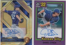 2021 2022 Daniel Lynch Gold Standard Optic Purple /50 ROOKIE AUTO Lot KC Royals