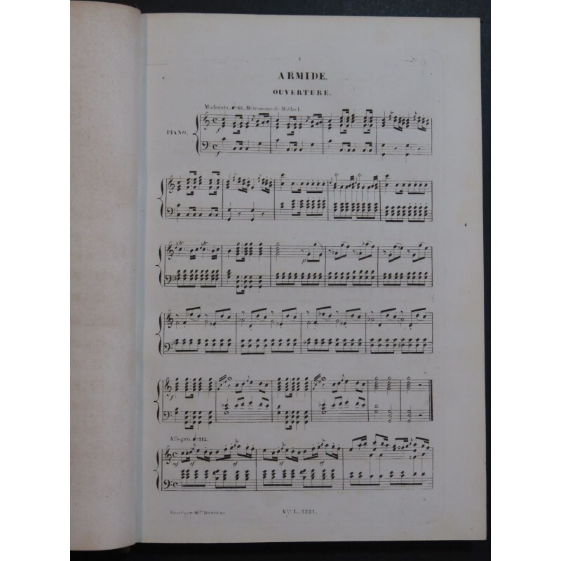 Gluck C W.Armide Opera Singer Piano ca1860 eBay