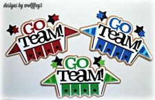 CRAFTECAFE SPORTS TITLE Premade paper piecing scrapbook diecut piece album page