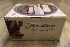 NEW 8 PIECE PURPLE EQUESTRIA SPORT SERIES HORSESHOES GROOMING SET KIT BAG DESERT