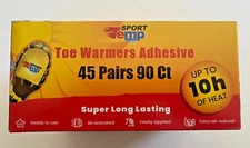 TOE WARMERS with Adhesive Ultra Thin Air Activated Odorless 45 Pairs SPORT TEMP