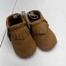 Old Navy Tan Brown Faux Suede Moccasin Bootie Infant Size 6-12 Months New