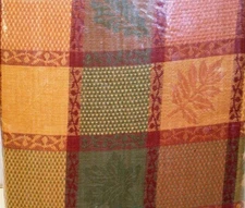 Cotton Park Cottage Tablecloth ~ Maple Leaves Jacquard ~ 60" x 84" Rectangle NEW
