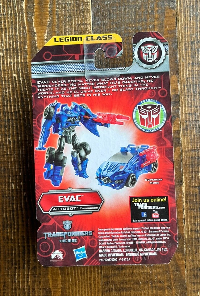 Transformers The Ride Exclusivo de Universal Studios - Evac - Difícil de encontrar - Nuevo - Legión Foto 2 de 4