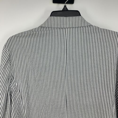 J.Jill Blazer Damen Größe M Seersucker Streifen Einknopf Baumwolljacke - Bild 11 von 13