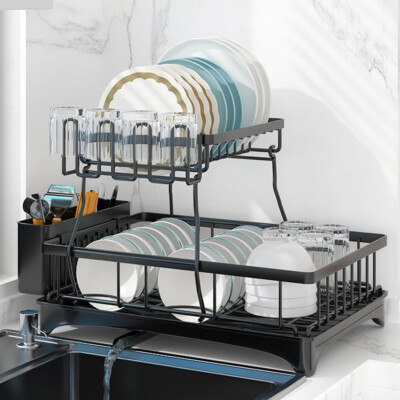 Cheap Over The Sink Dish Rack 2-Tier Over Sink Dish Drying Rack