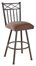 Tempo Furniture Arlington Swivel Barstool Bar Stool w/ Back (Custom-Made in USA)