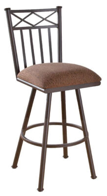 Tempo Furniture Arlington Swivel Barstool Bar Stool w/ Back (Custom-Made in USA)