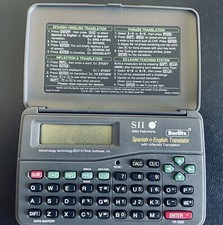 Seiko SII Berlitz Spanish English Dictionary Electronic Translator TR-2720 Works
