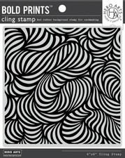 Hero Arts "SWIRL" Background Cling Bold Prints Stamp 6"x6" 2021