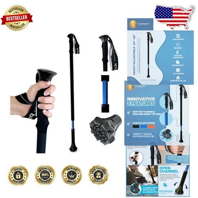Dynamo Prime Blue Walking Cane - Adjustable 56'' All-Terrain Support for Seniors