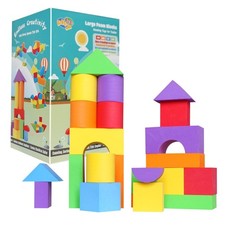 Suitable Size Foam Building Blocks for Toddlers 18M , Big Soft Stacking Block...