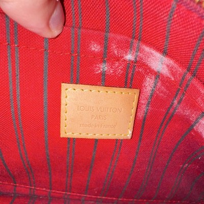 Louis Vuitton Monogram Zip Wristlet Pouch Brown Red Lining Gold Hardware