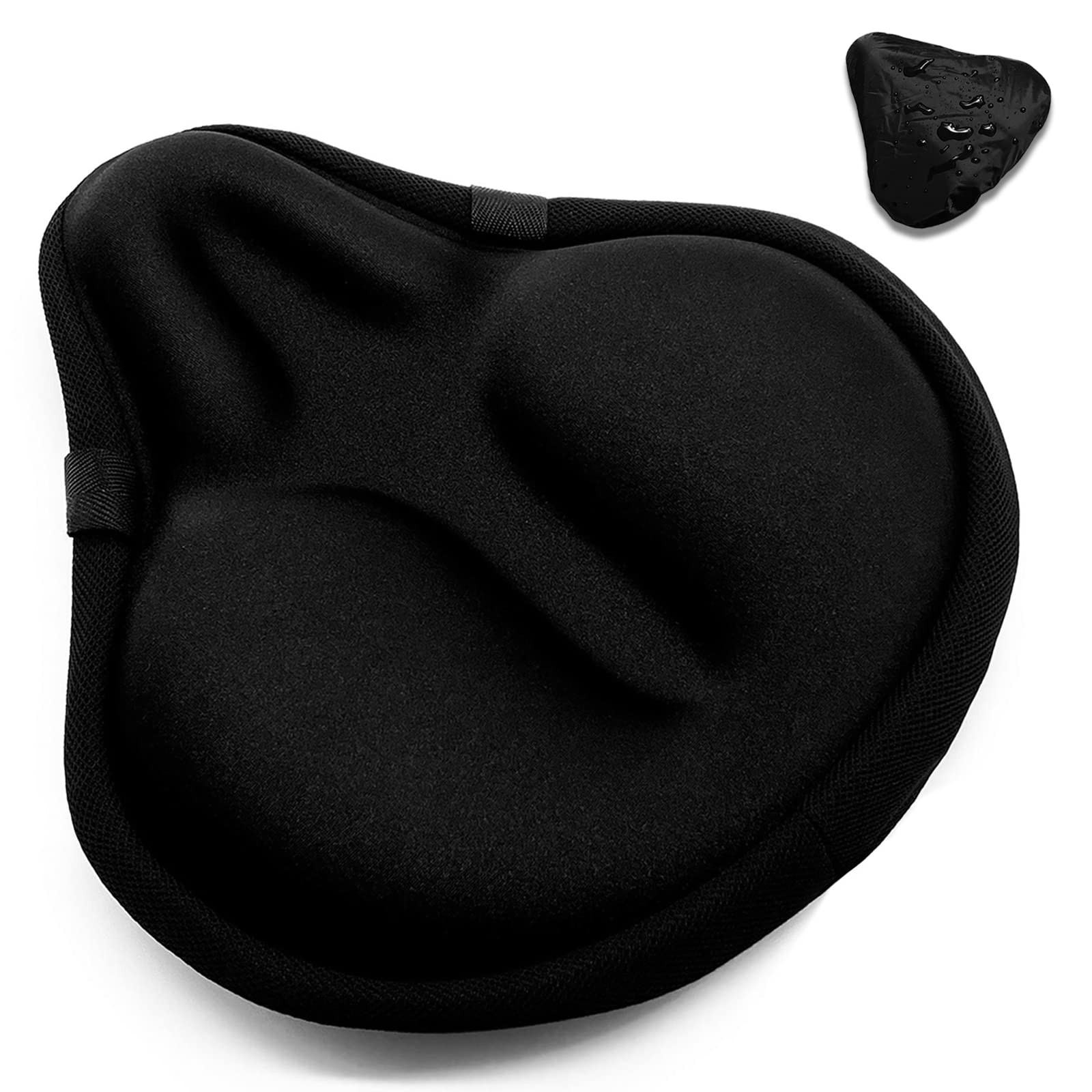 Gel Bike Seat Cushion Wide Comfortable Exercise Bicycle Saddle for Women Men