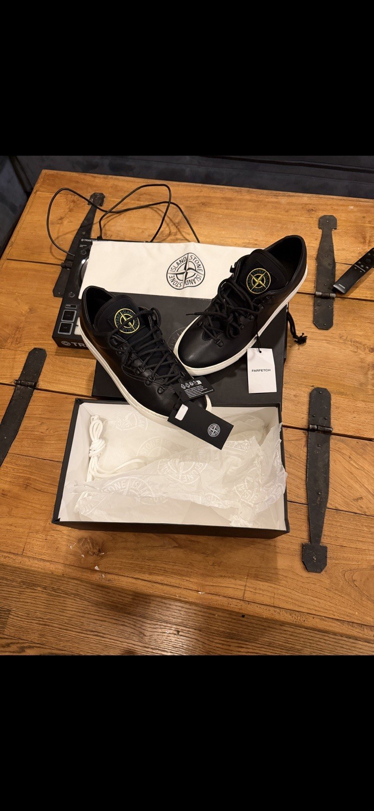 Stone Island Leather Sneakers - Size 11 thumbnail 3