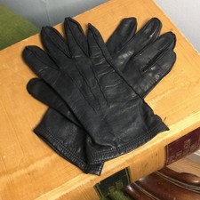 Vintage Kerrybrooke Sears Black Leather Gloves Size Medium