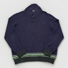 Maglione maglia uomo Fred Perry taglia XL 100% lana lana made in Italy #H10-41