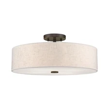 Livex Lighting 52136-92 Meridian Collection 4-Light Transitional Ceiling Moun...